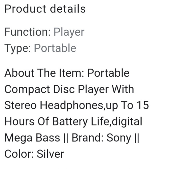 Sony CD Walkman D-E200 CD player silver in excellent condition - Picture 6 of 9